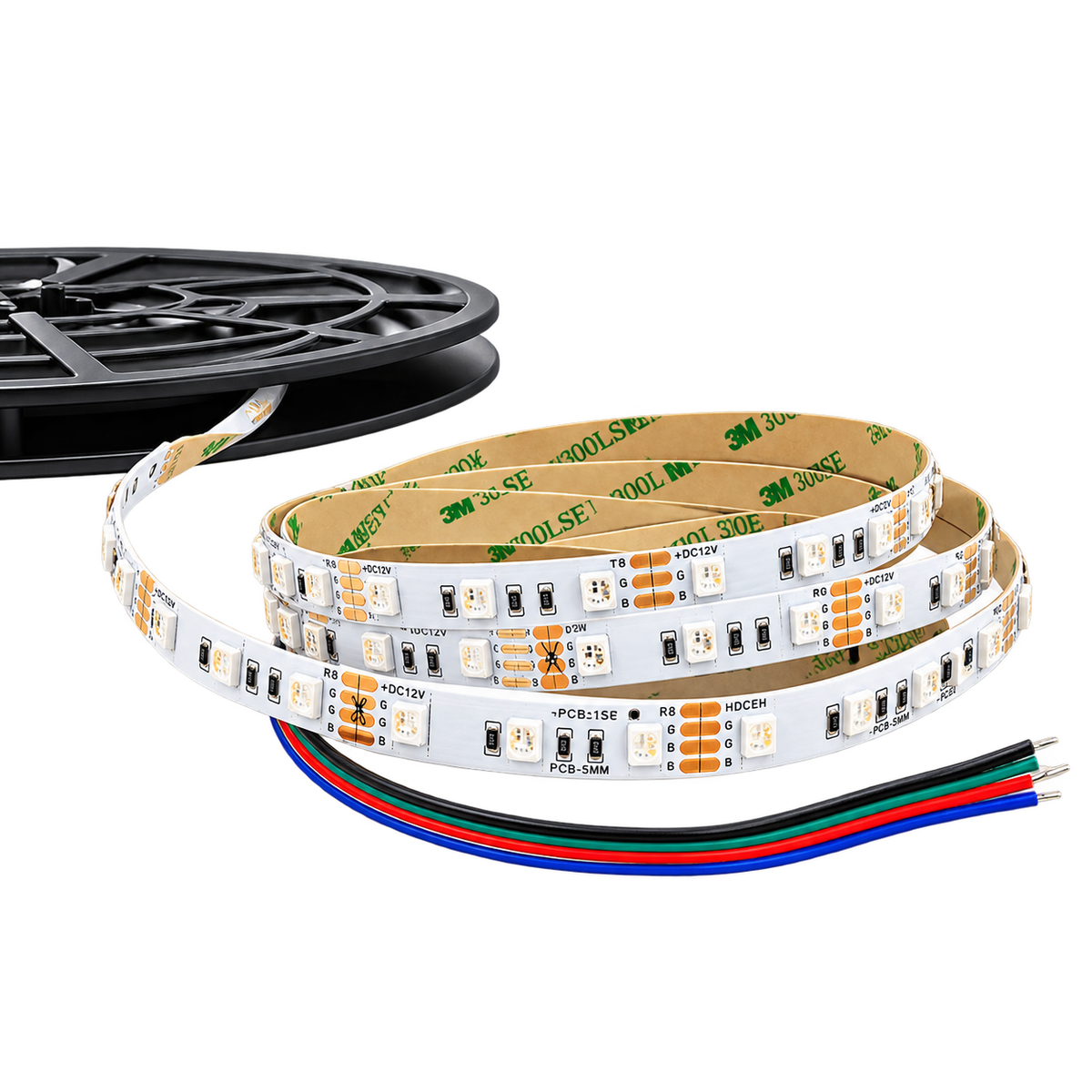 12V 14.4W RGB LED Strip Light (IP20) - 50m Roll