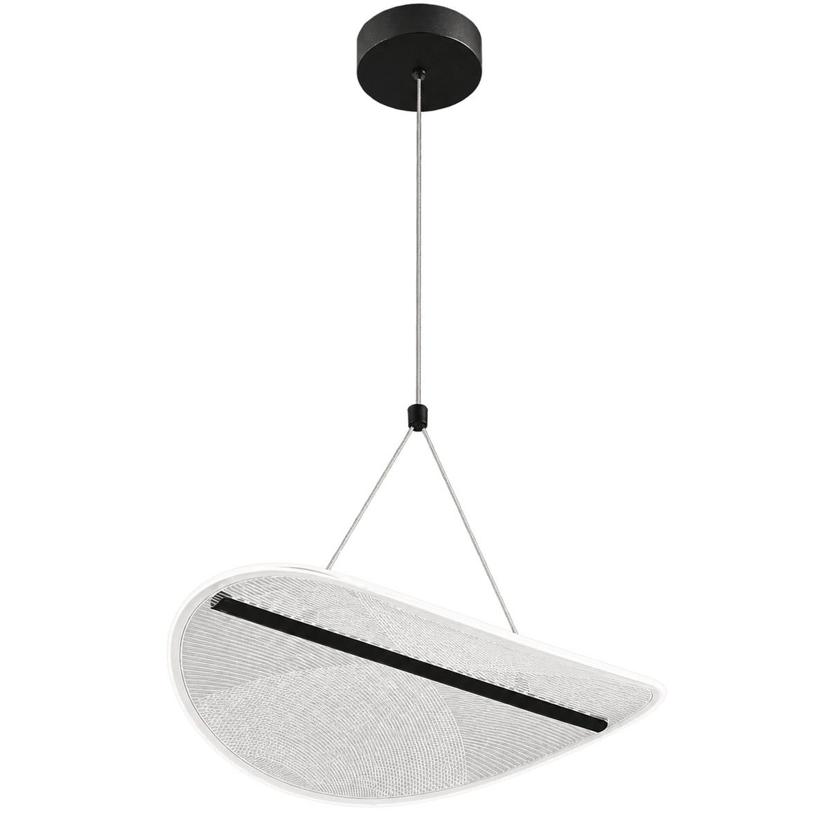 Aluminium & Clear Acrylic LED Pendant, 12W, 3CCT