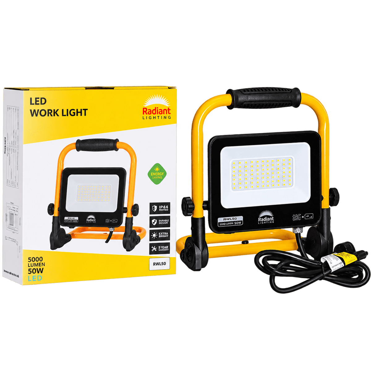 50W Portable LED Work Light, 5000lm, IP65