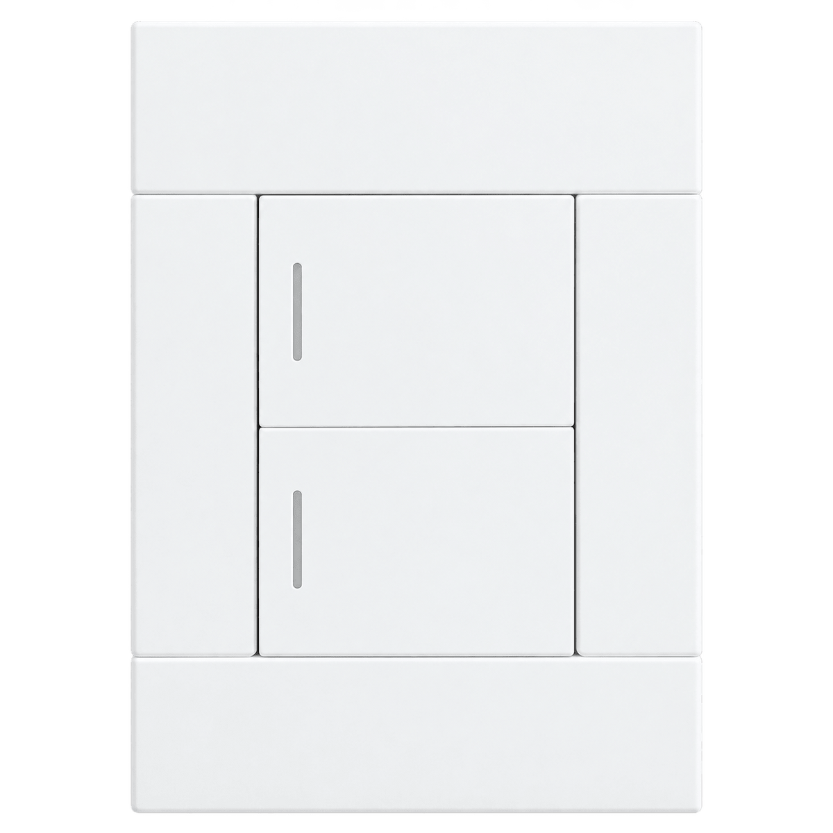 Veti 2 - White Two Lever Wall Switch - 2 Way