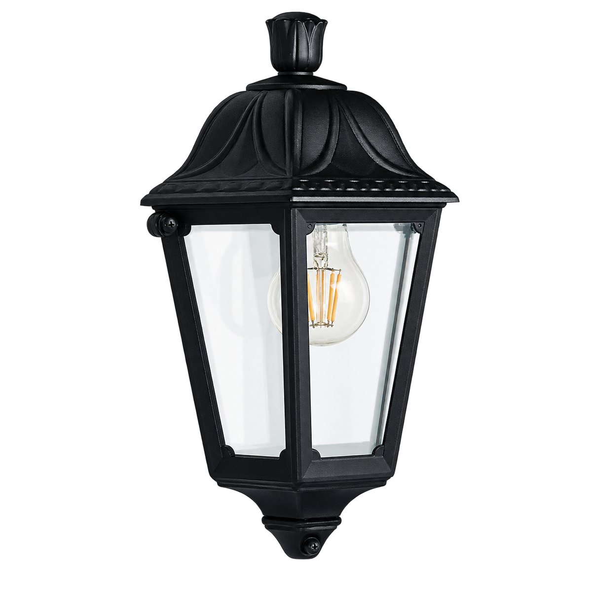 Lesse Matt Black Outdoor Wall Light - Coastal
