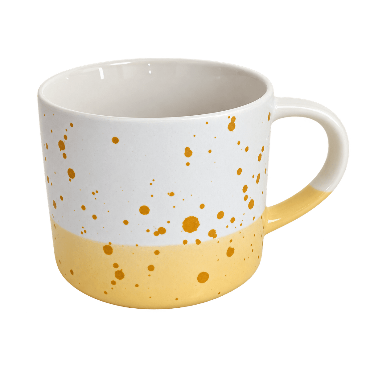 Golden Speckle Yellow Base Ceramic Coffee Mug