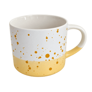 Golden Speckle Yellow Base Ceramic Coffee Mug
