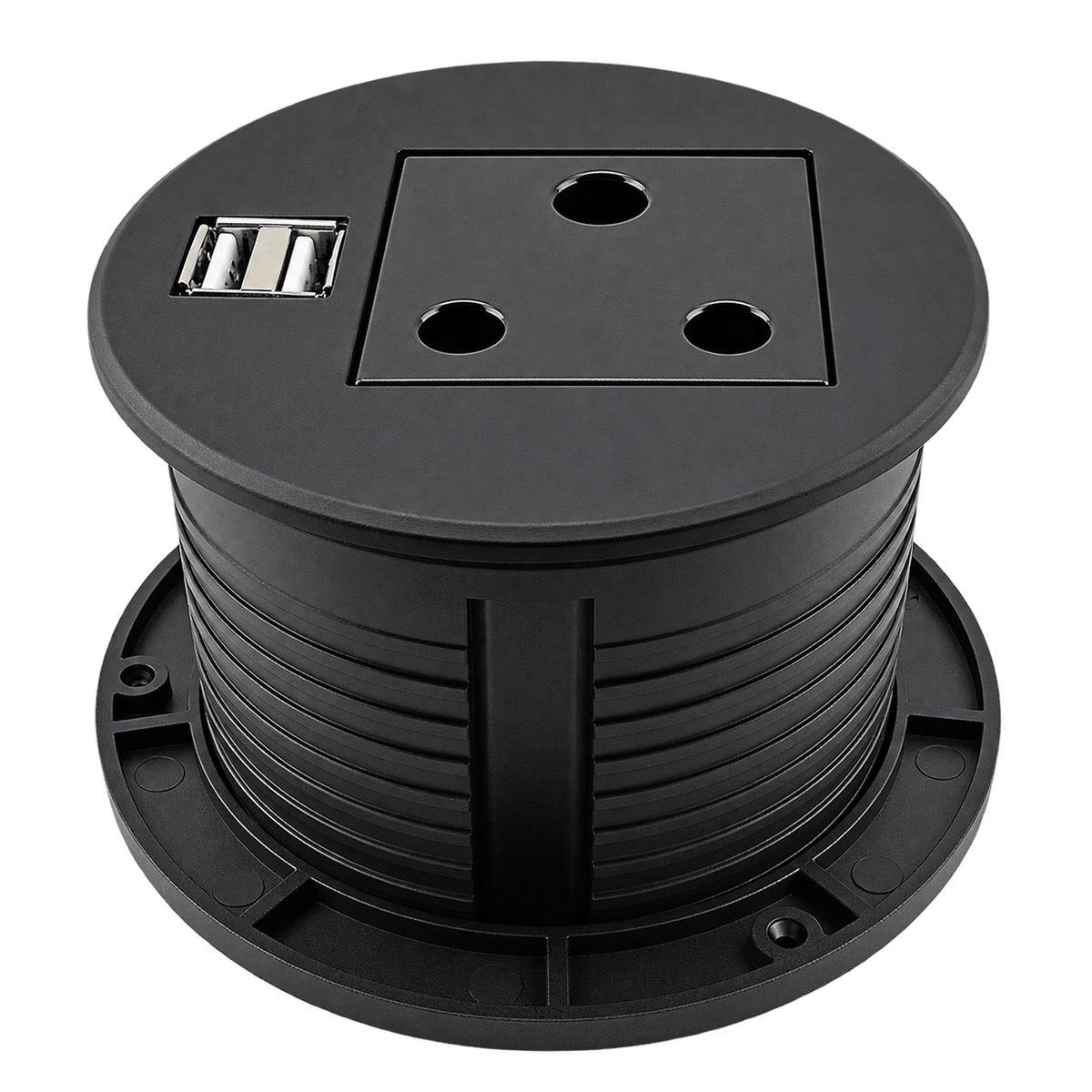 Black Desk Top Socket USB Charging