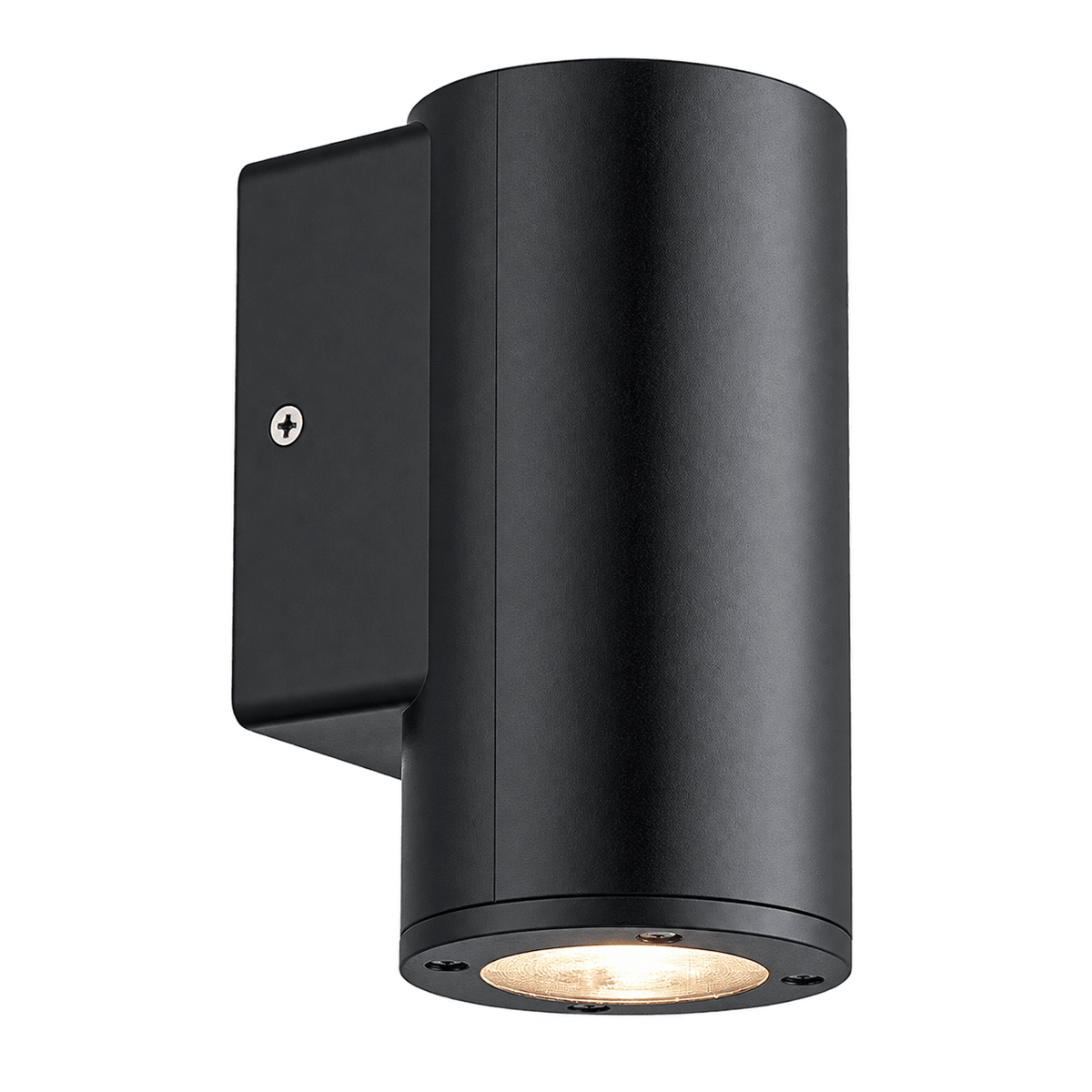 Sylo Round Down Wall Light - Black IP65