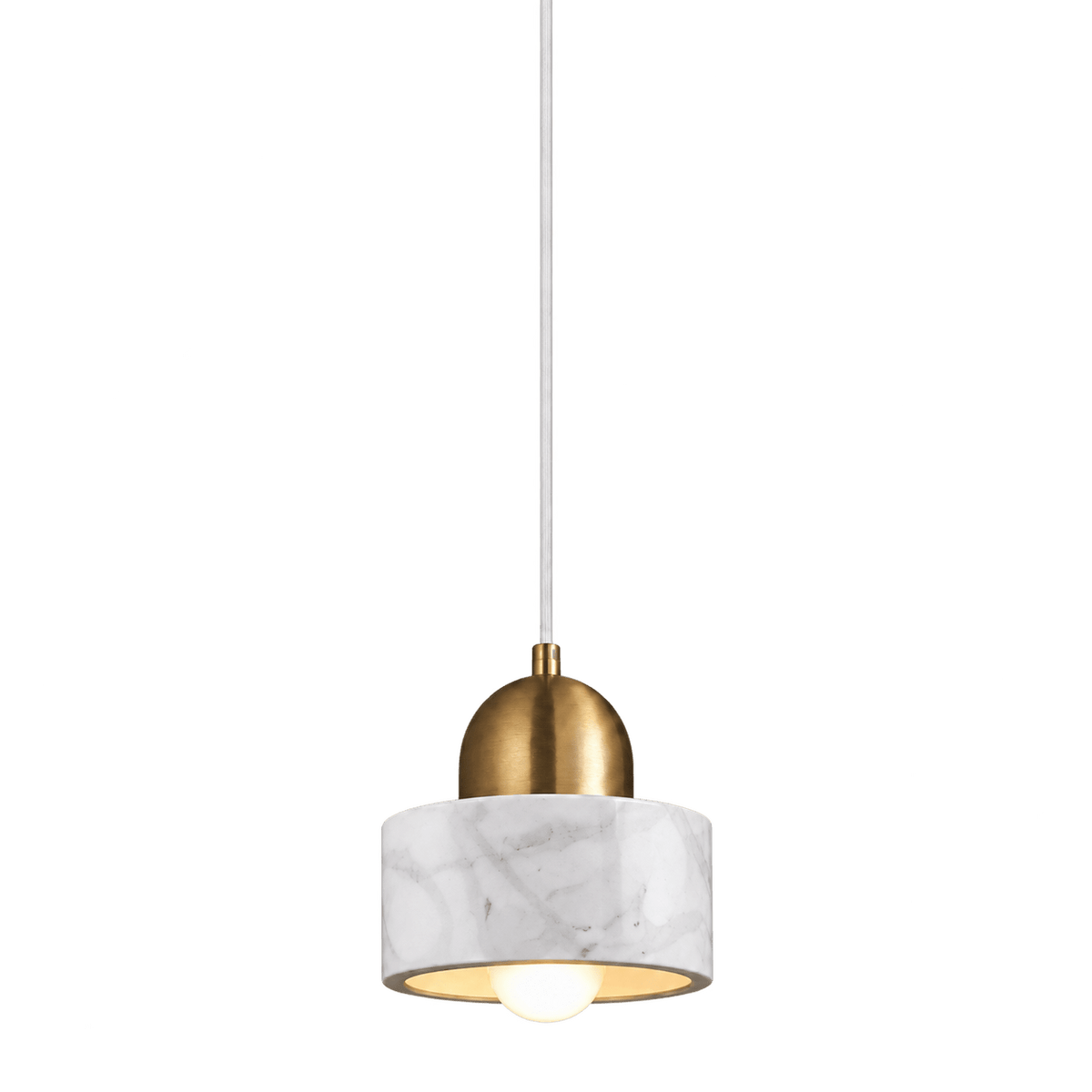 Retro X White Marble Pendant Light