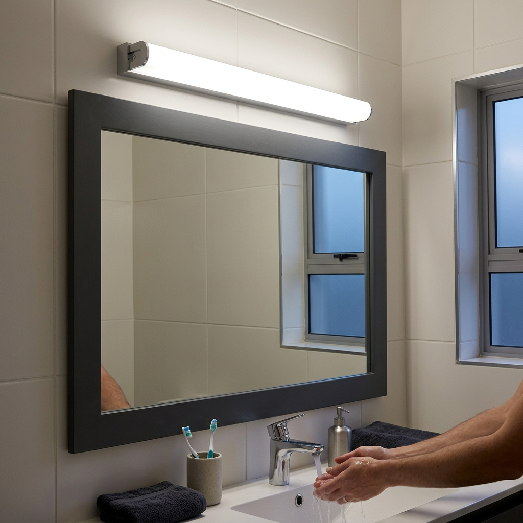 Cool White Chrome LED Bathroom Wall Light IP44