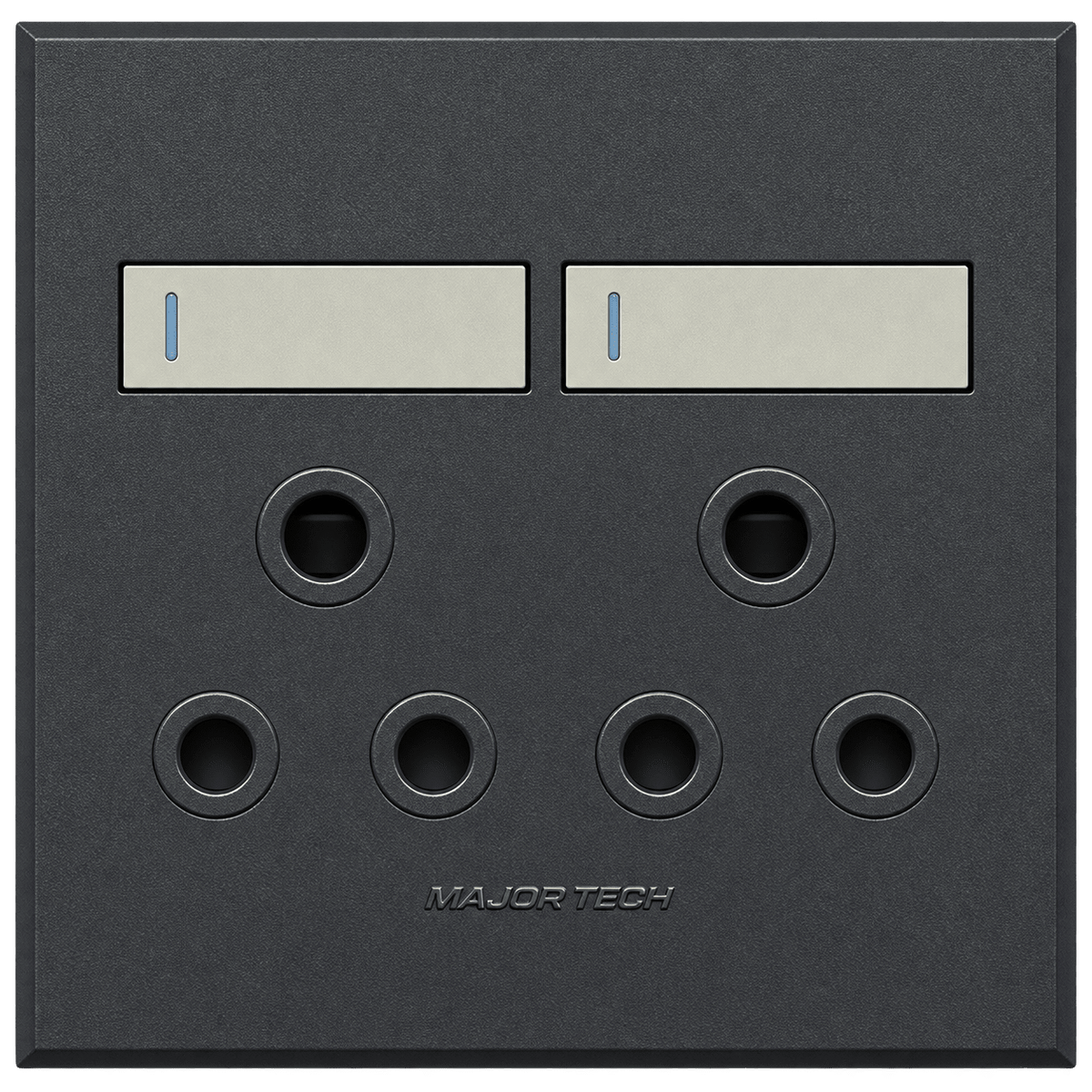 Veti 3 - 4 x 4 Double RSA Sockets - Titanium / Graphite