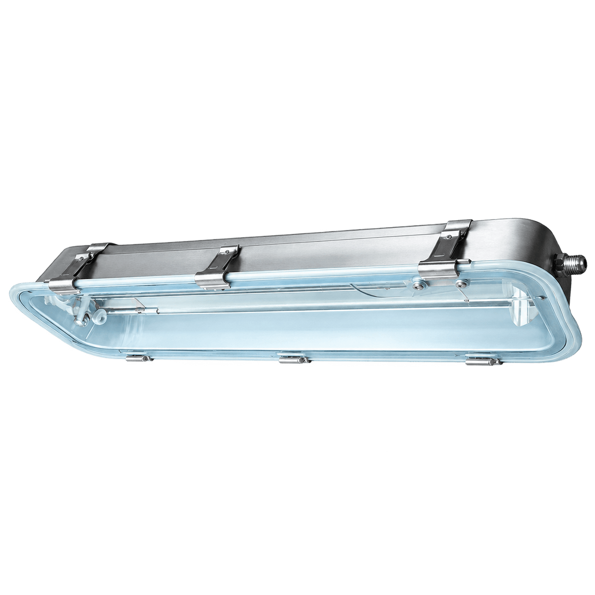 Stainless Steel LED T8 Fluorescent Fitting - 4 Foot / Double