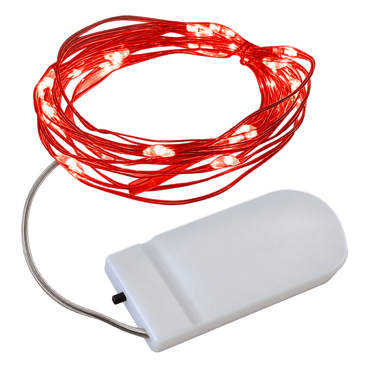 LED Fairy Lights - 2 Meter / Battery Operated - Red