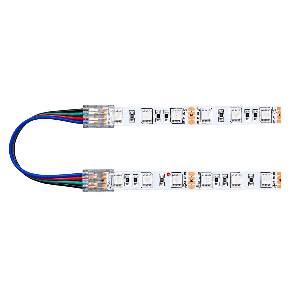 Fast 2-Way Connector with 10cm Cable - 10mm RGB SMD Strip