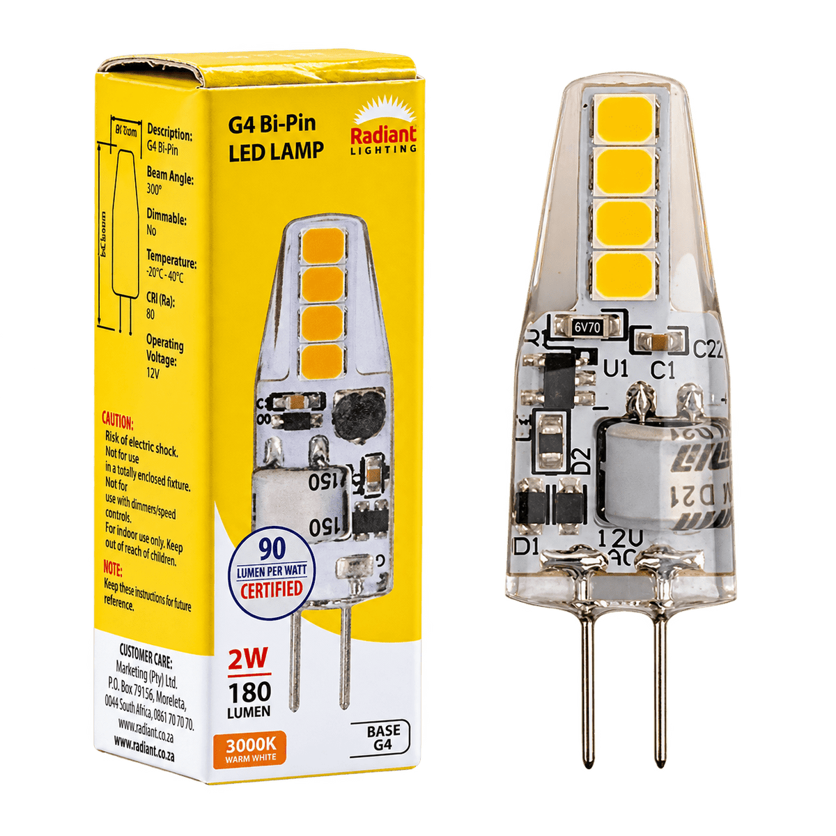 Warm White LED G4 Bi-Pin
