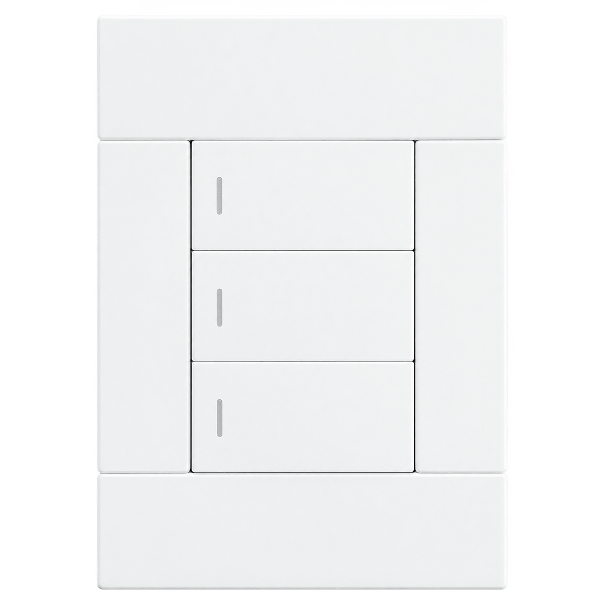 Veti 2 - White Three Lever Wall Switch - 2 Way