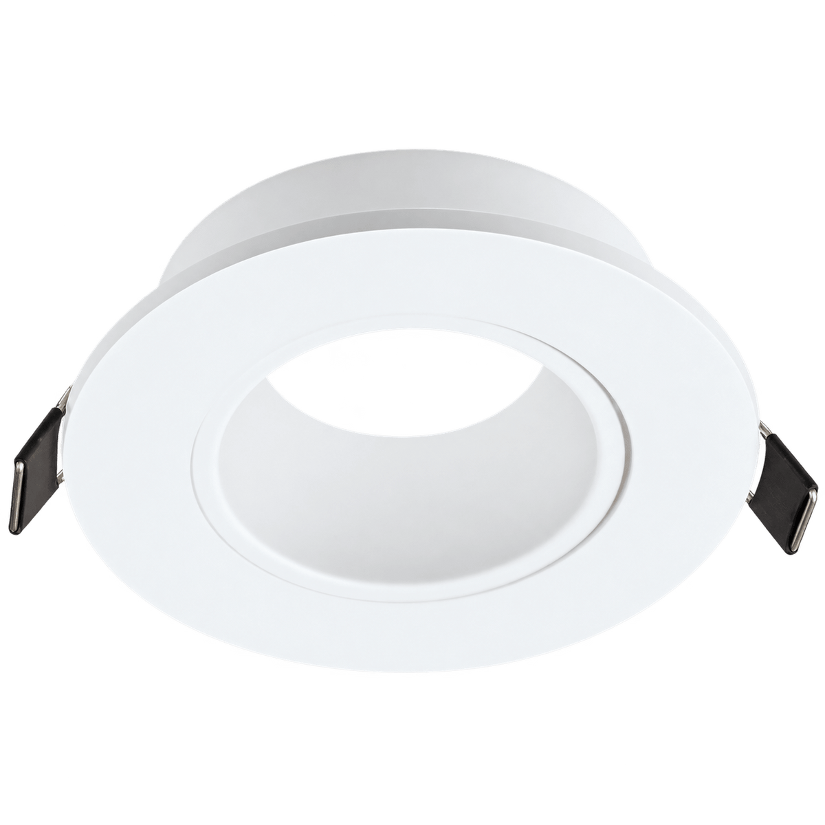 Downlight Holder - Round Tilt Polycarbonate - White