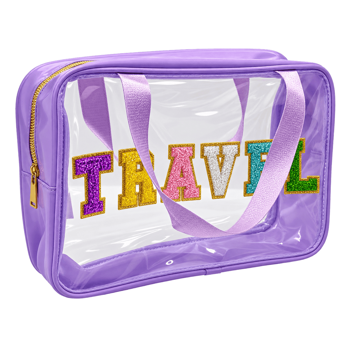 Stylish Purple PVC Handlebag for Travel & Daily Use