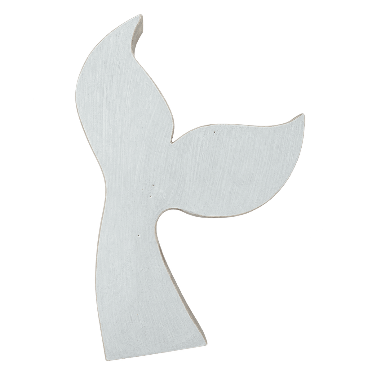 Coastal White Whale Tail Decor