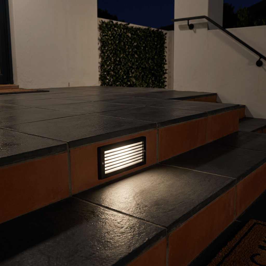 Matt Black Footlight - IP44