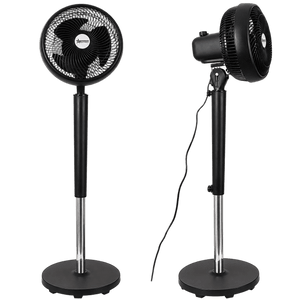 Black Floor Fan Adjustable Tilt 3-Speed