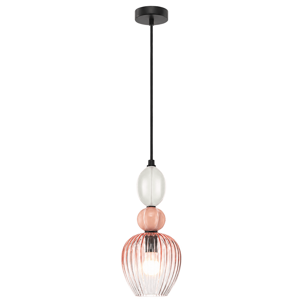 Ceramic Opal Pink Pendant Light