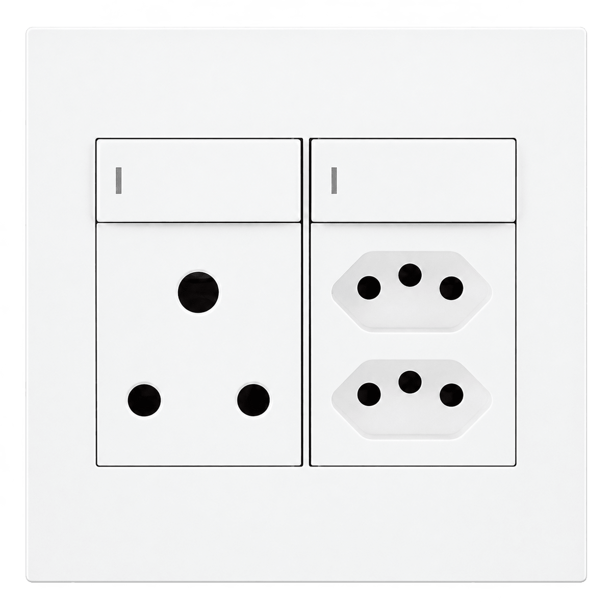 16A Double Slim RSA Socket with Switches - 4x4