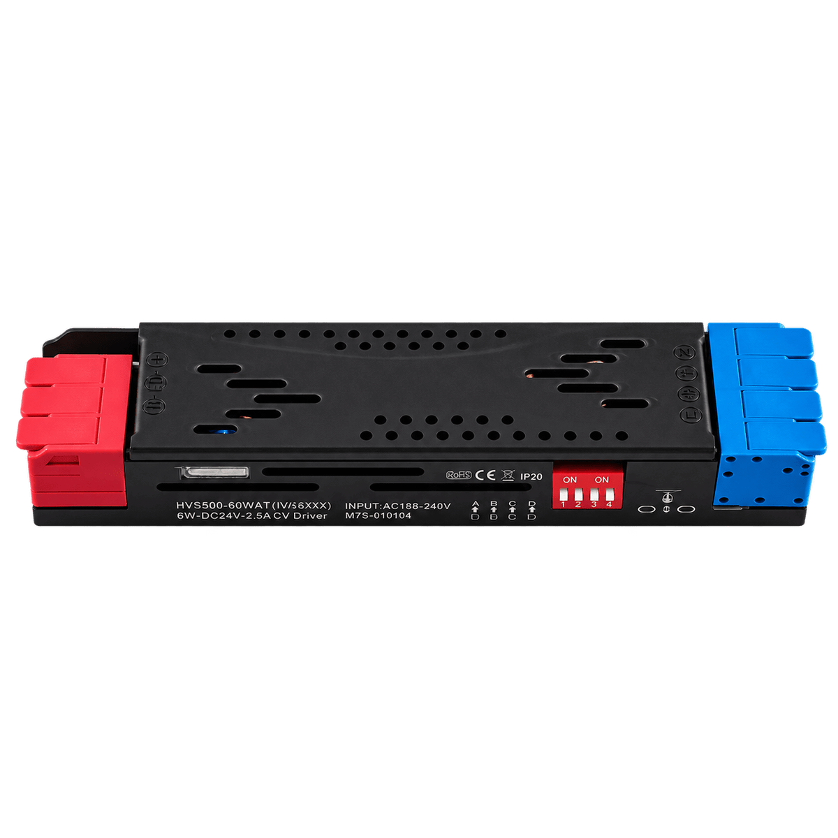 LED Power Supply - 24Vdc 60W with DIP Switch Step Dimming