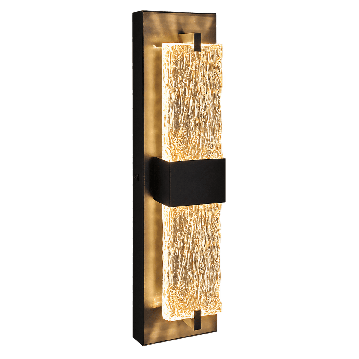 Double Ripple LED Outdoor Wall Light - Black 20W 5CCT IP65