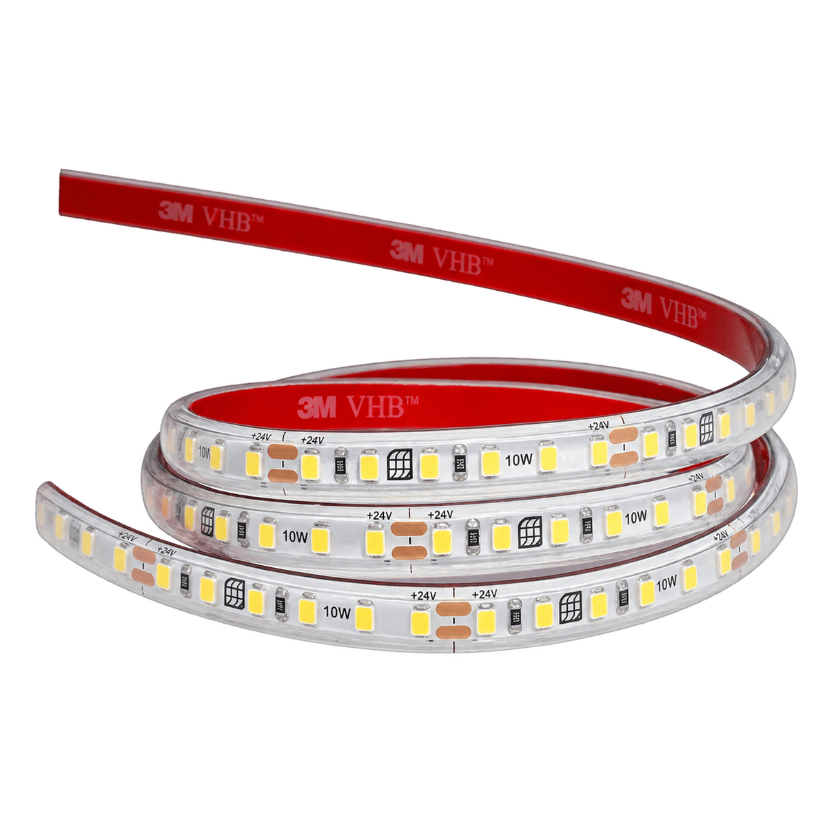 24V LED Strip Light 10W/m - 50m Outdoor Roll (6000K, IP65)