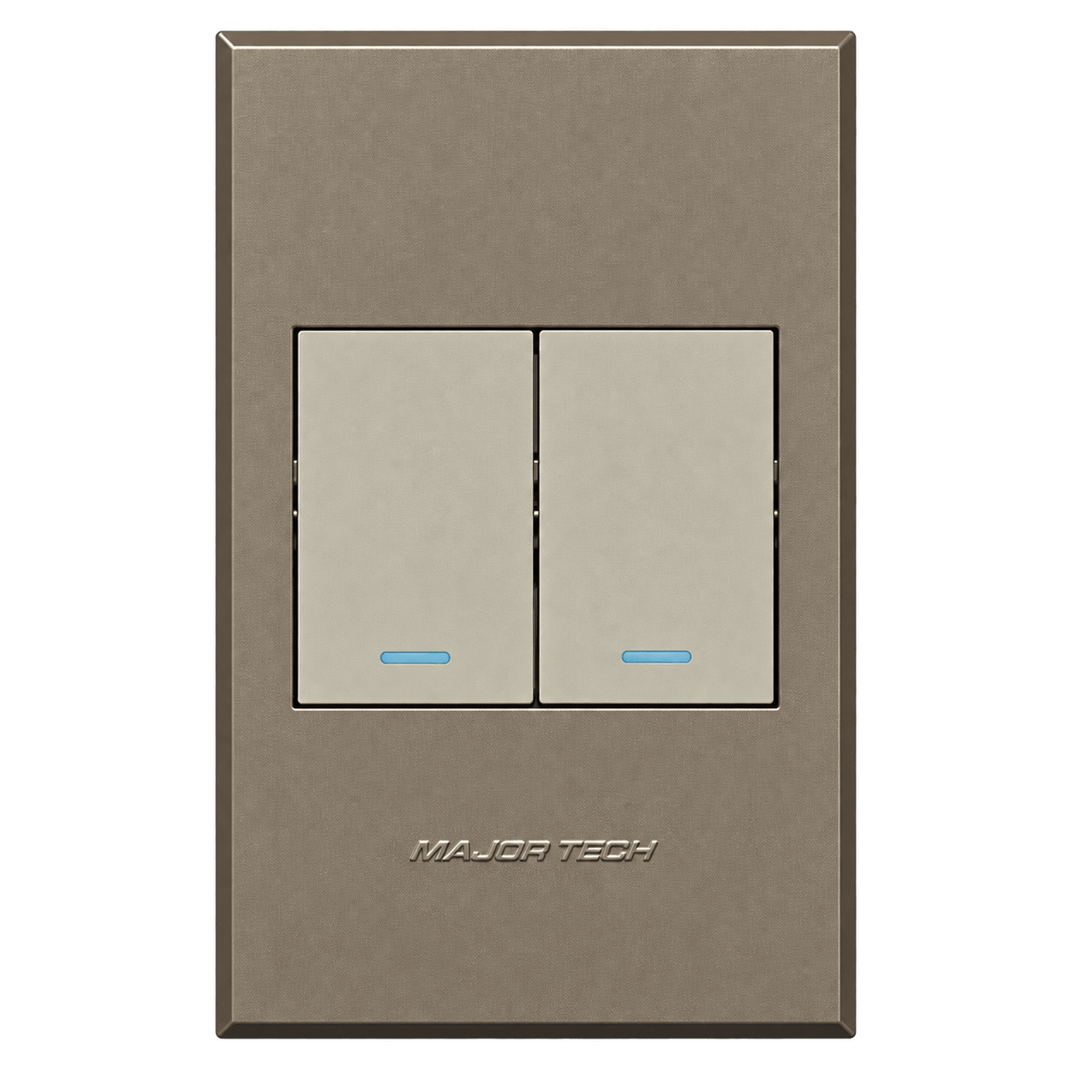 Veti 3 - Two Lever, Two Way Light Switch - Titanium / Bronze