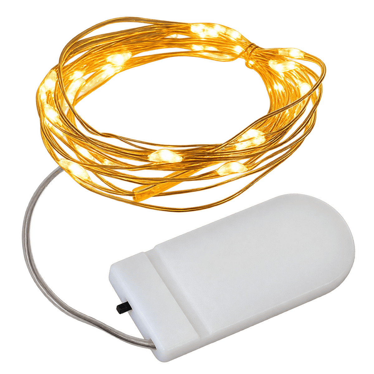 LED Fairy Lights - 2 Meter / Battery Operated - Gold