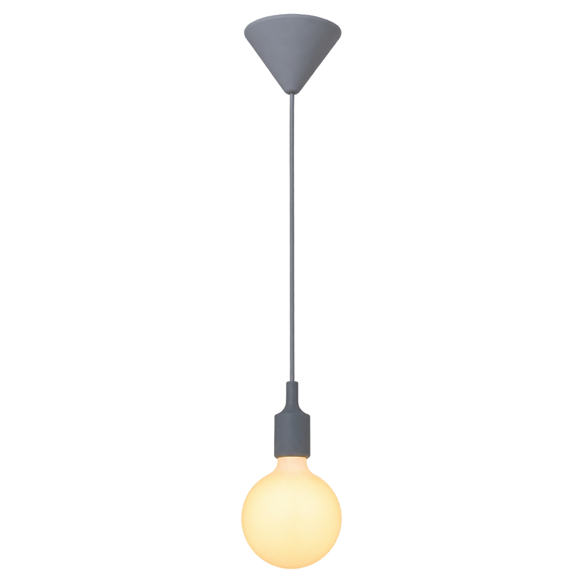 Grey Silicone Pendant - Adjustable