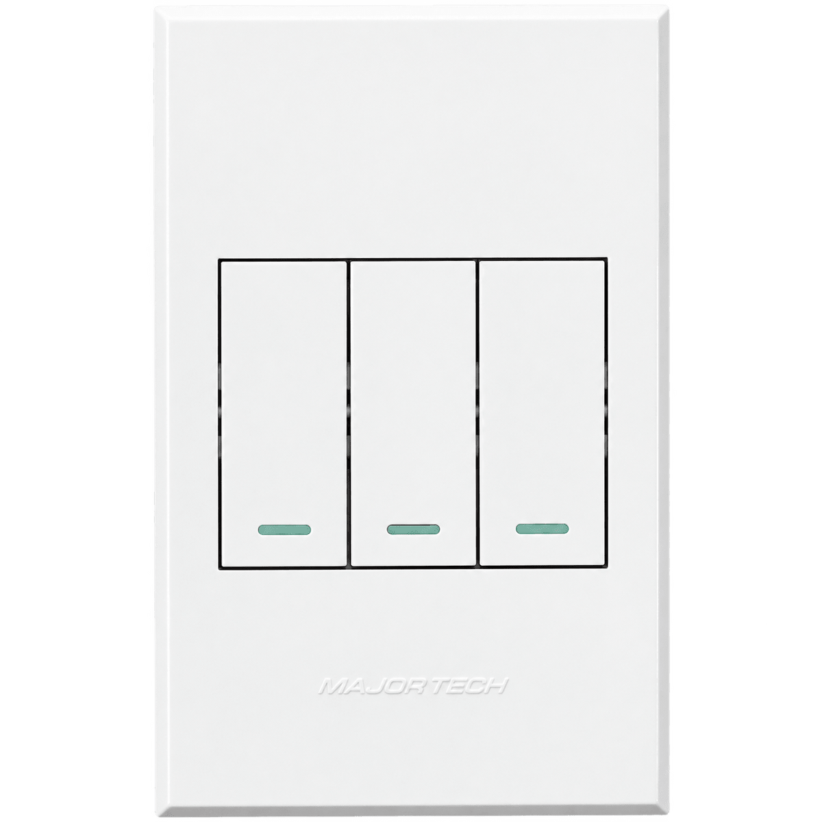 Veti 3 - Three Lever, Two Way Light Switch - White / White