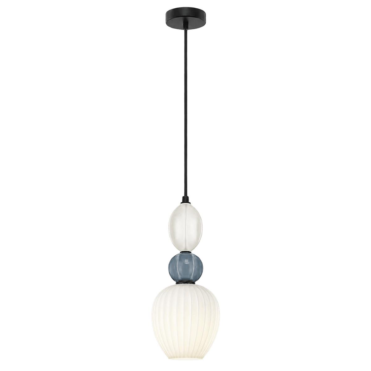 Ceramic Opal Grey Pendant Light