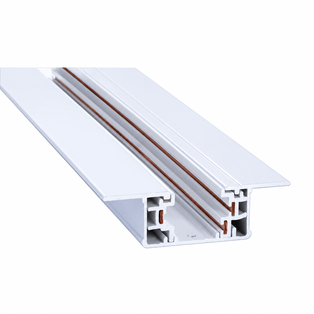 3-Wire Recessed Track Light White - White / 2m