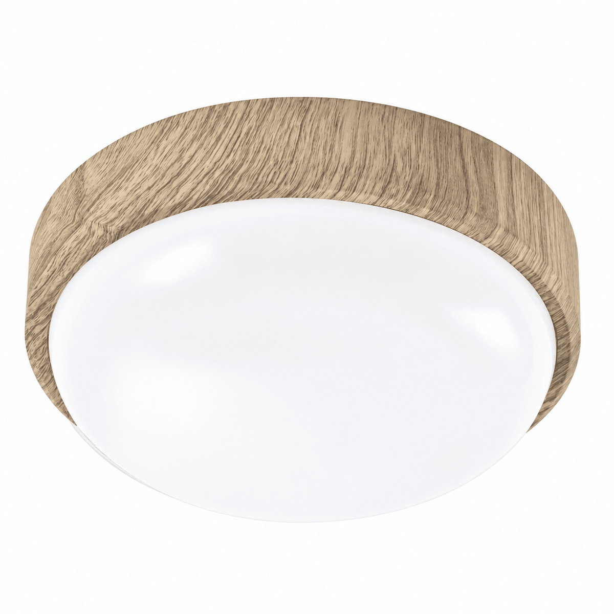 Bathroom LED Ceiling Light - Light / Dark Wood (IP54) - Light Wood / 20 Watt