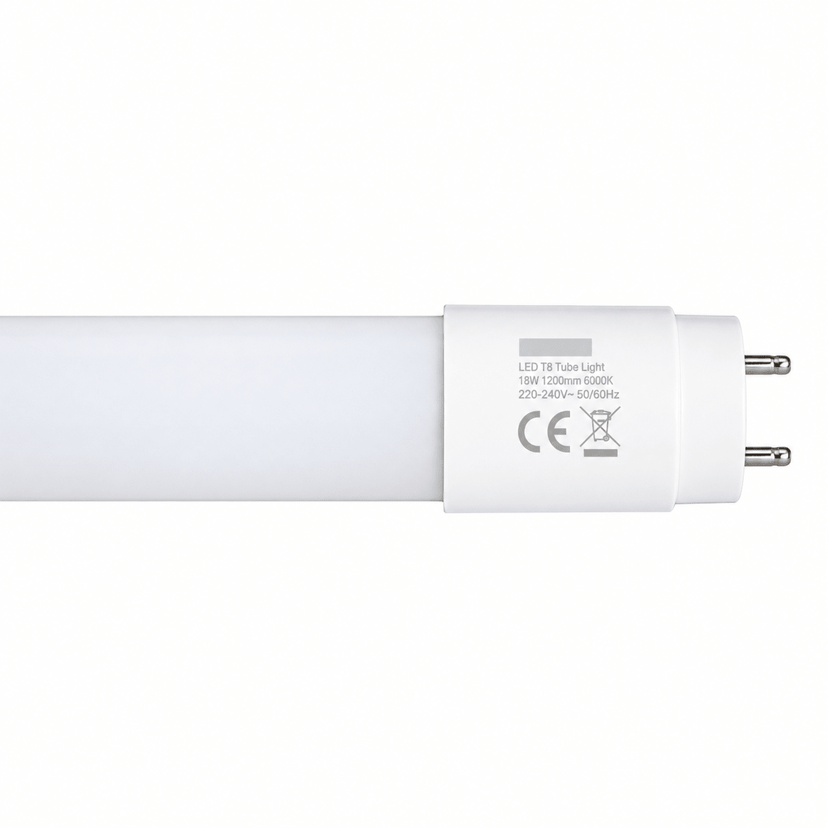 T8 LED plastic tube, 1200mm, 18W, Daylight (6000K), product view 2