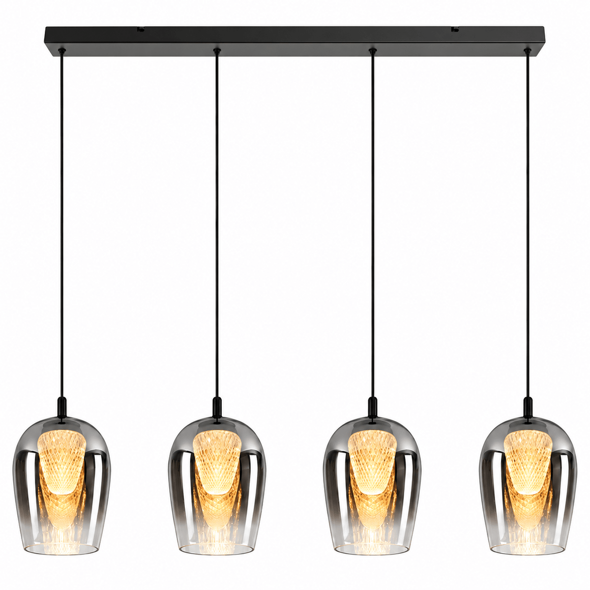 20W LED Crystal Egg & Smoke Glass Pendant Light