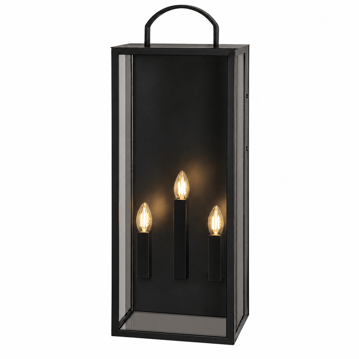 Cambridge Large Coastal Exterior Wall Lantern - 3 x E14, Black