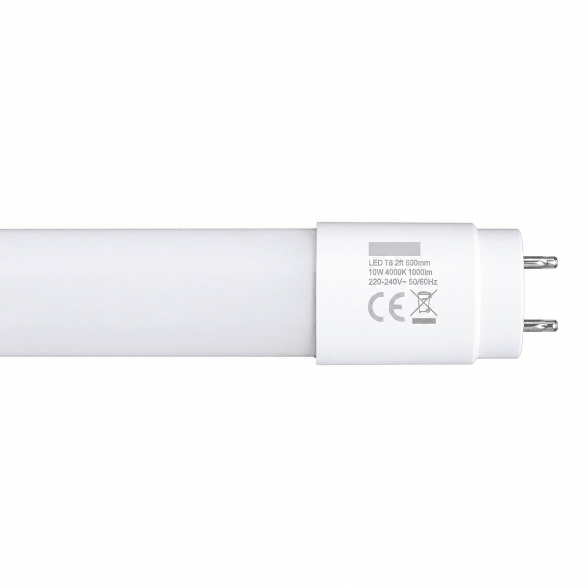 T8 LED plastic tube, 600mm, 9W, Cool White (4000K), product view 2