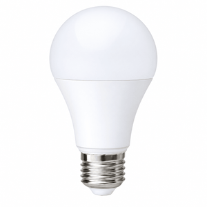 A white LED bulb with a rounded top and a metallic E27 base, set against a plain background.