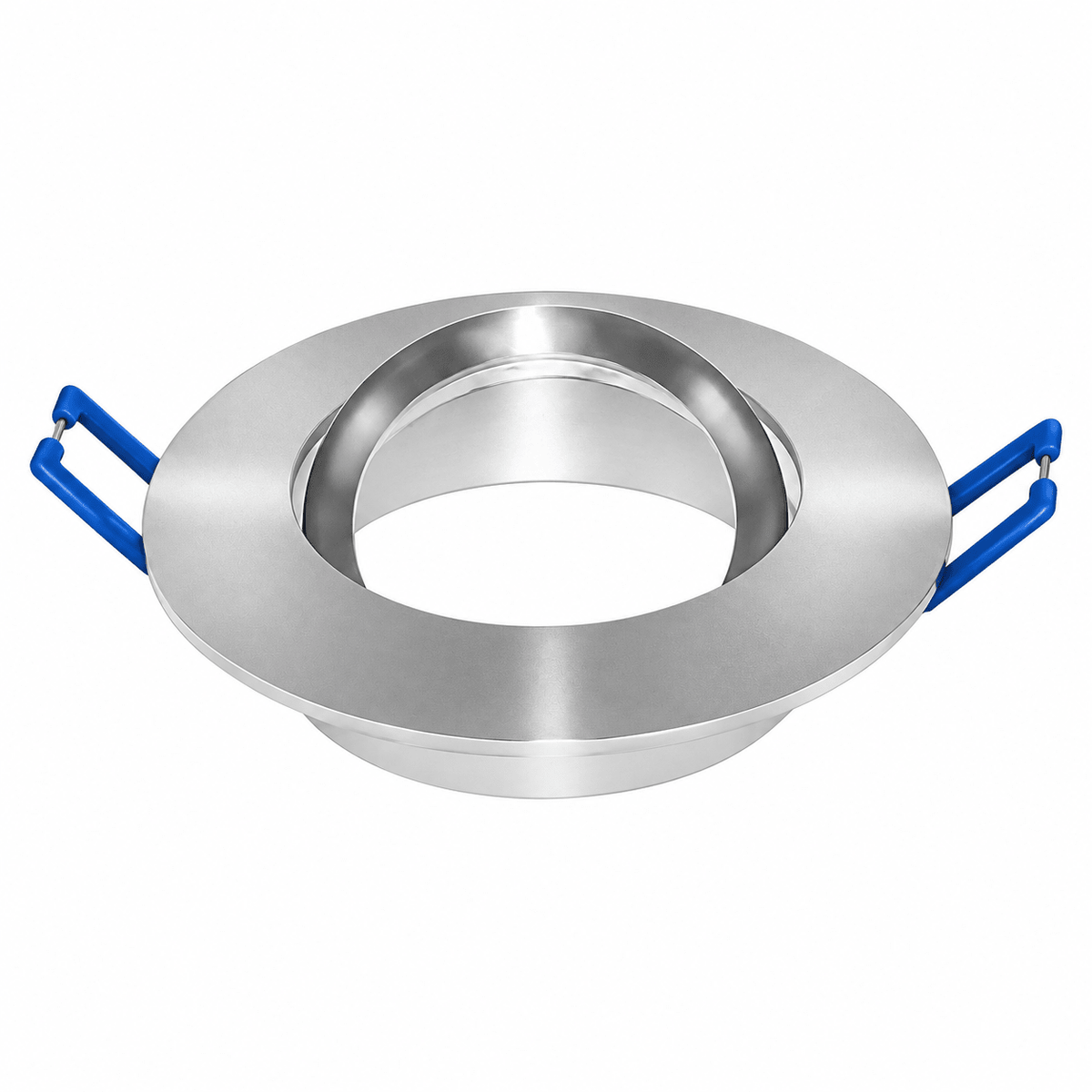 Silver Tilt GU10 Downlight Fixture, IP20