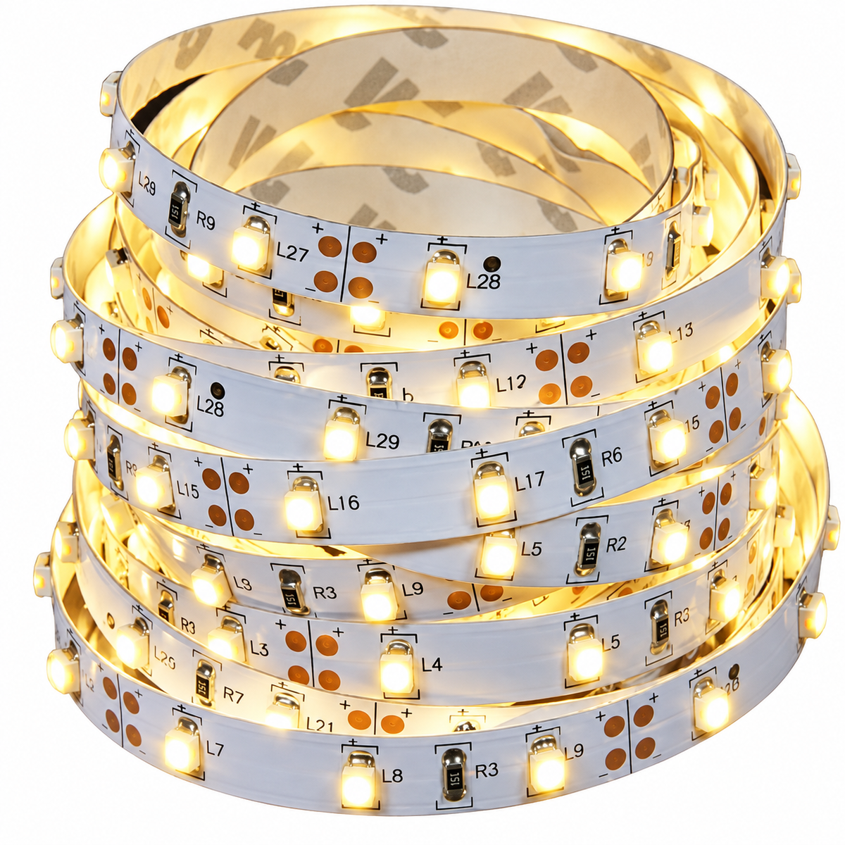 LED Striplight 12V - Per Meter - 120 LED / Warm White (3000K)