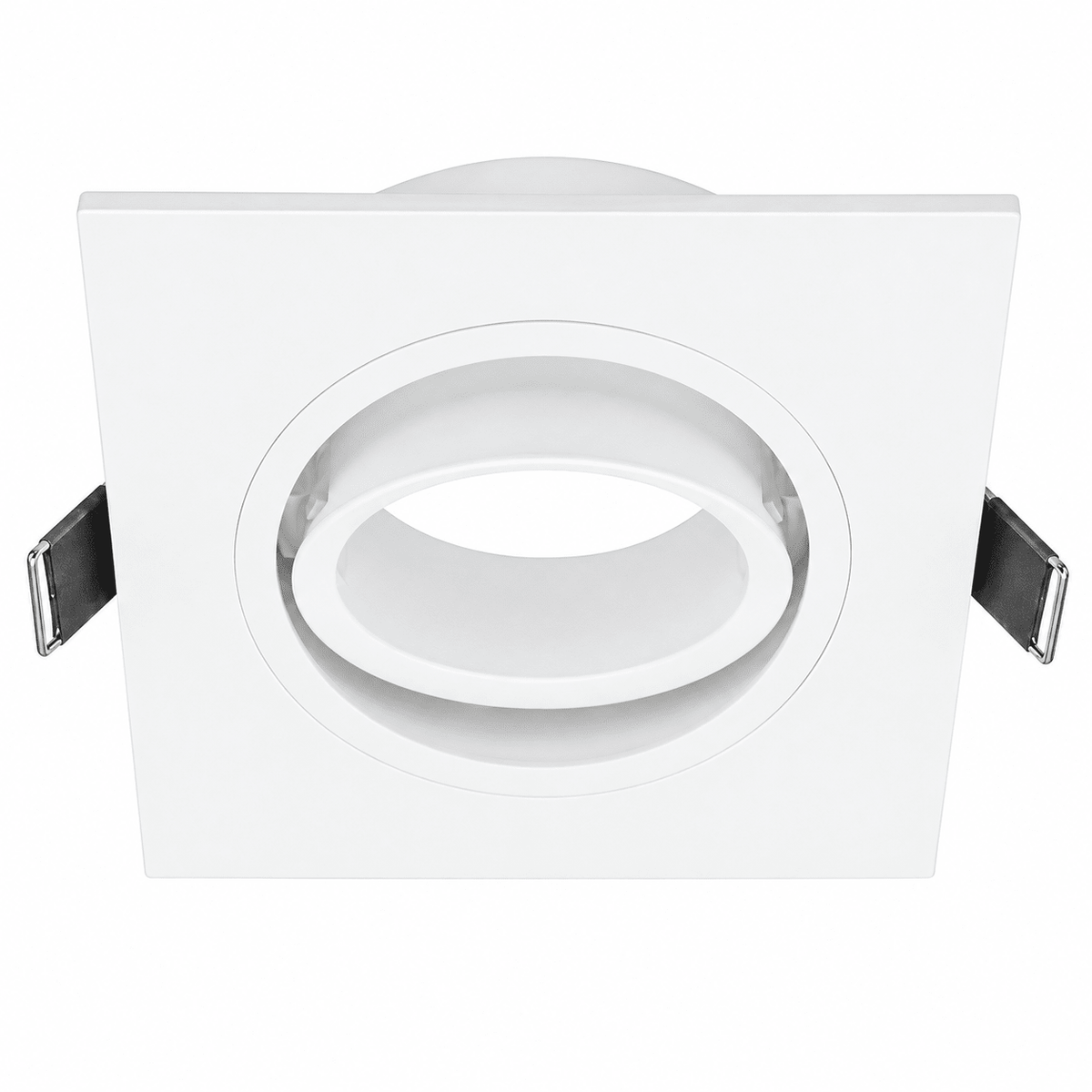 Downlight Holder - Square Tilt Polycarbonate — White