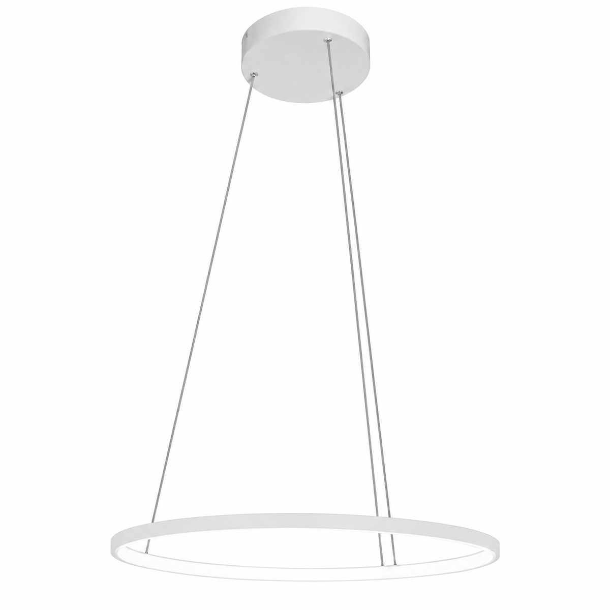 230V 22W LED 60cm Single Ribbon Pendant - White