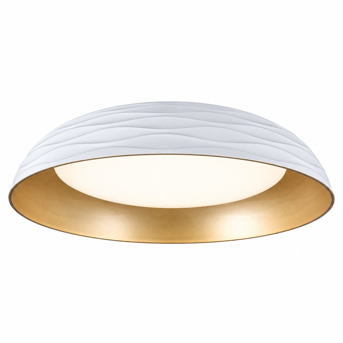 Dunes 500 White / Gold Ceiling Light - 3CCT, 28W, Dimmable