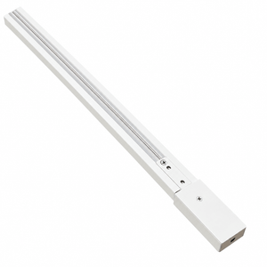White 3-wire track, 1500mm long, featuring a smooth finish and a rectangular end cap with visible screws.