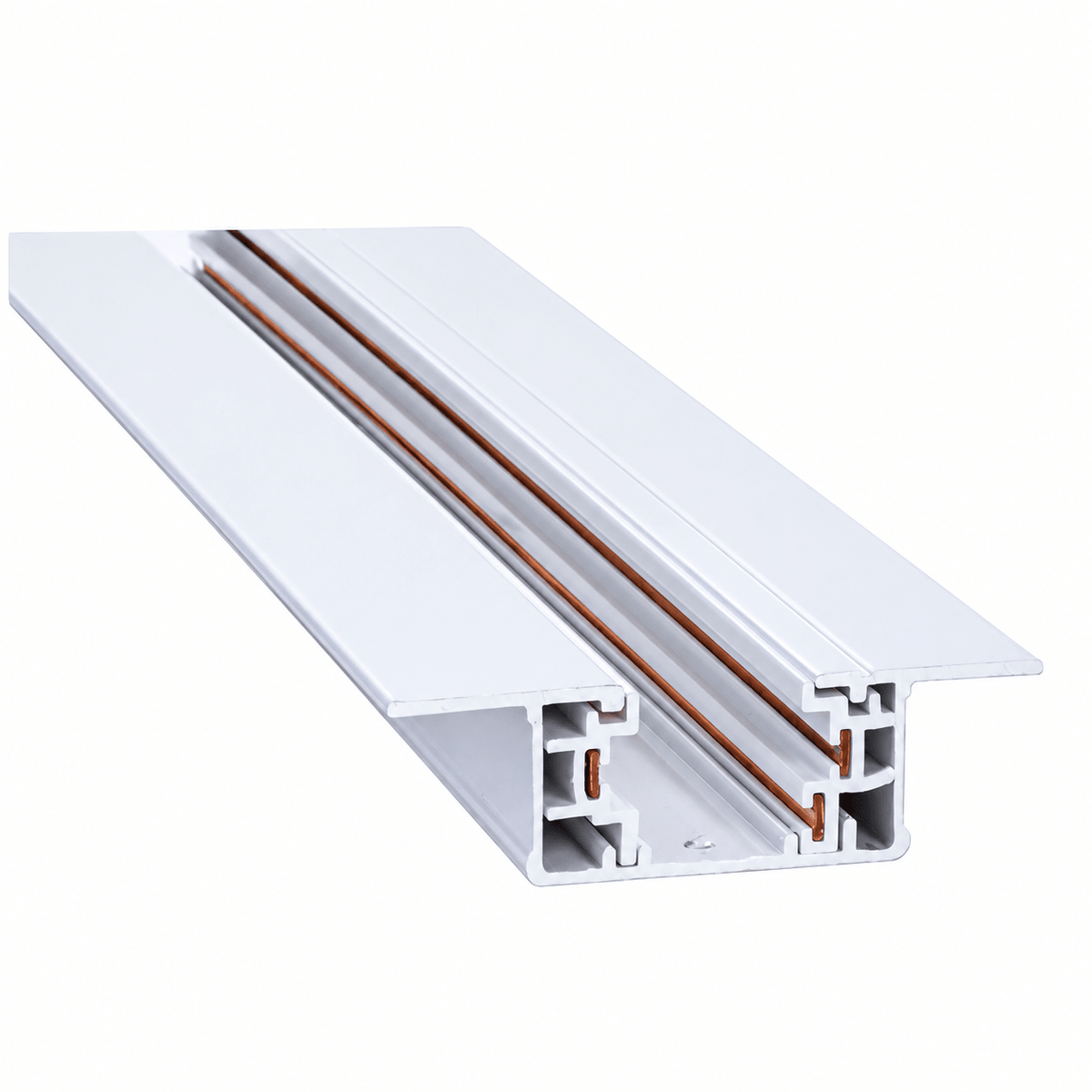 3-Wire Recessed Track Light White - White / 3m