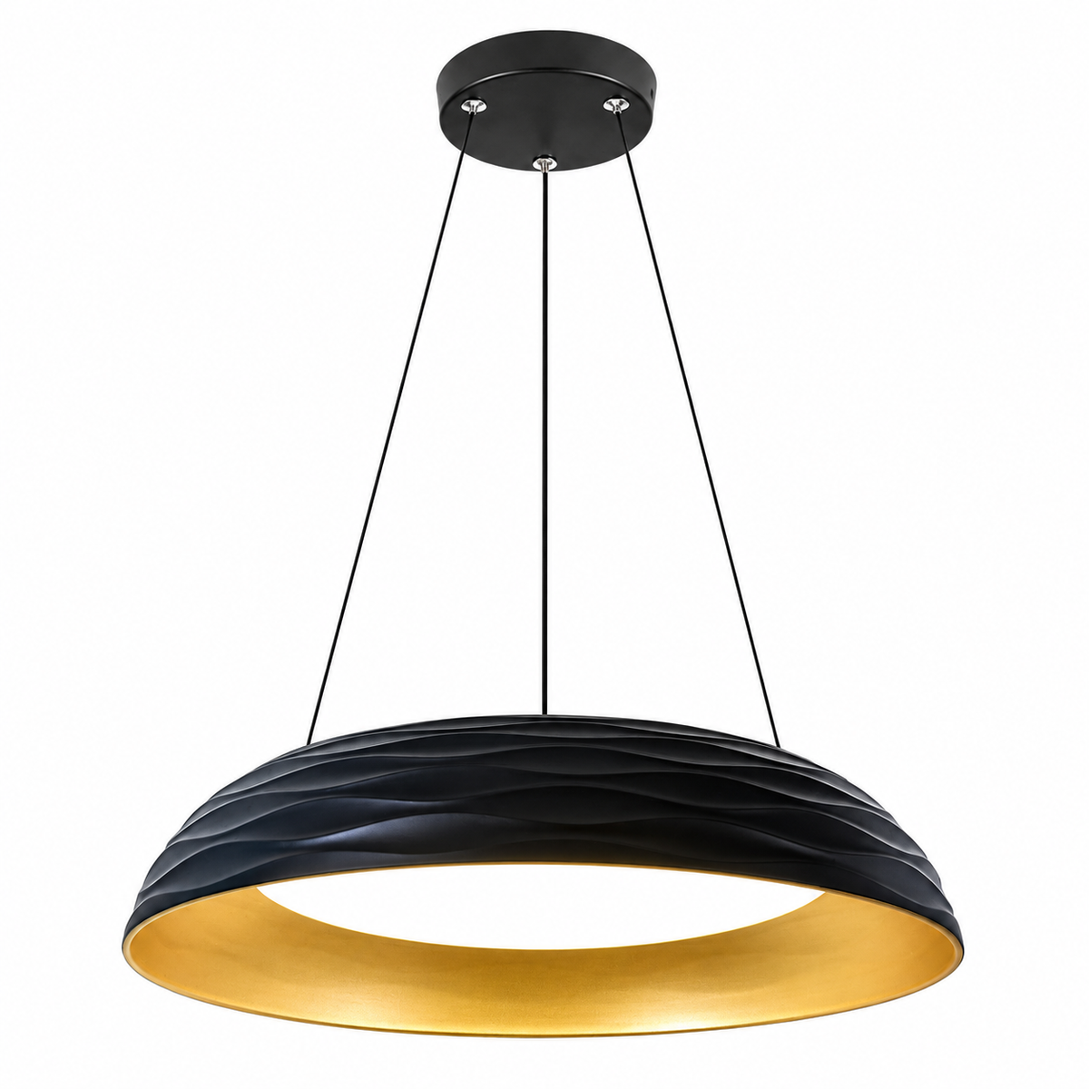 Dunes 500 Black / Gold Pendant Light - 3CCT, 28W, Dimmable