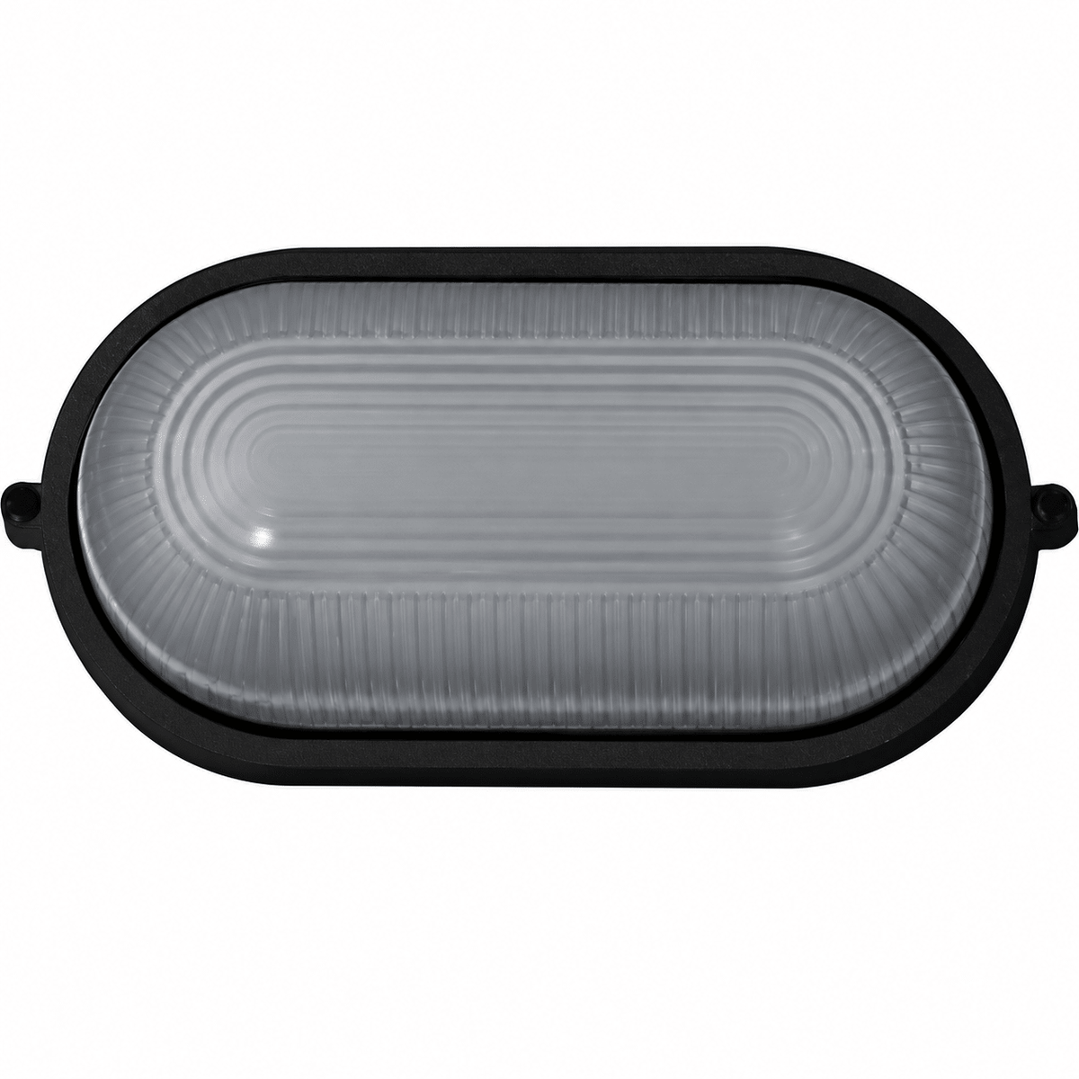 230VAC 9W Black LED Plastic Bulkhead Light (6000K) IP54