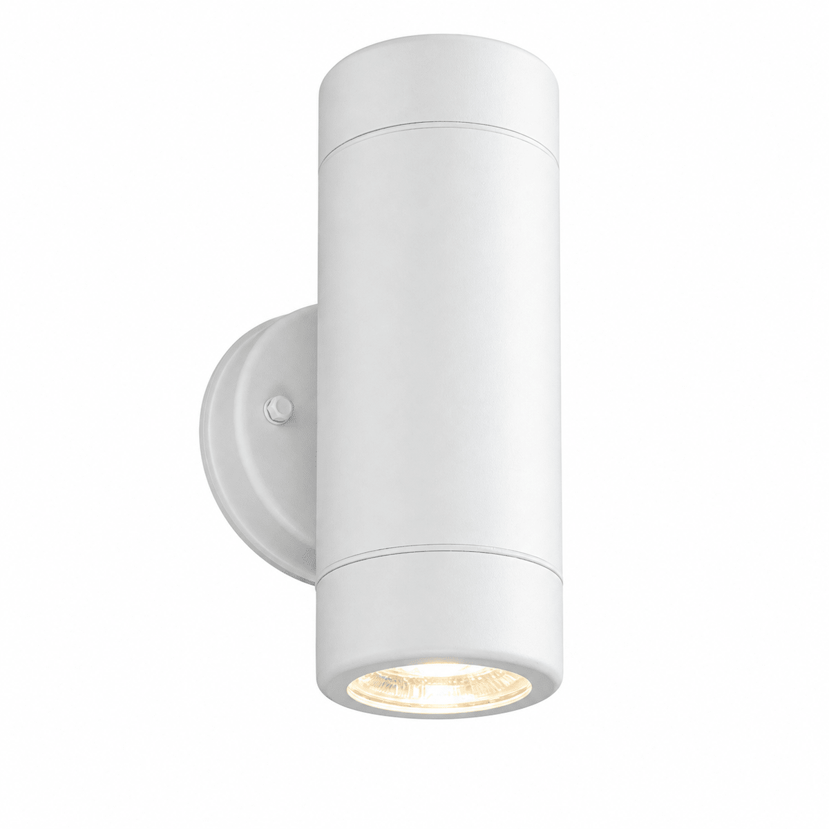 White PVC Up & Down Facing GU10 Wall Light, IP44