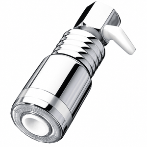 stainless steel showerhead with a white handheld spray head shown as a product cutout
